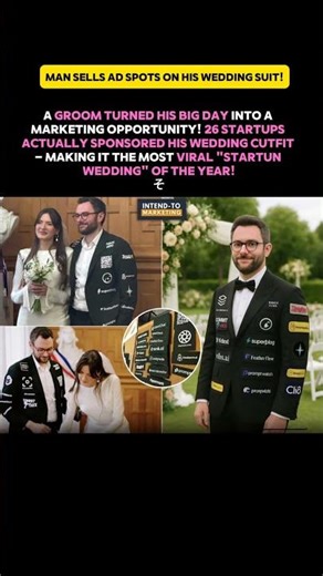 Man Sells Ad Spots on His Wedding Suit!