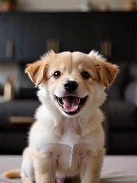 Cutest Puppy Ever Smiling at the Camera! 😊
