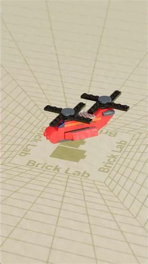 Building a LEGO Little Helicopter 3D Animation | Timelapse Render #brick_lab #lego #legomoc