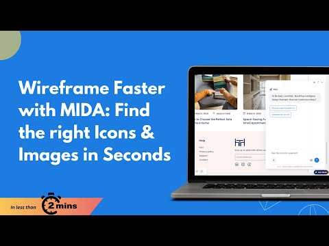 Wireframe Faster with MIDA: Find the right Icons & Images in Seconds