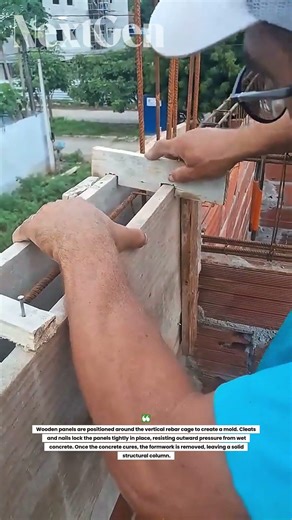 Concrete Column Formwork Hack! This Simple Wood Trick Saves Time & Money!"