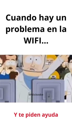 Cuando se va la WIFI y todos esperan que seas el héroe 😂#wifiproblems #southparkmemes #programmer