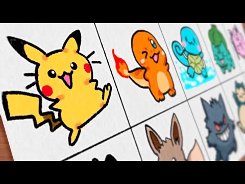 Drawing Chibi Pokemon! Cute Chibi Pikachu Fanart Collection!