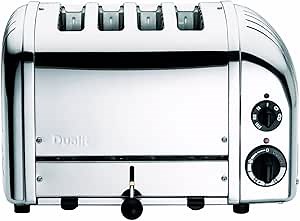 Dualit Classic 4 Slice NewGen Toaster - Stainless Steel - Hand Built in the UK - Replaceable ProHeat elements - Defrost Bread - Mechanical Timer - Polished Classic Toaster