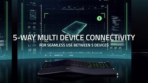 Razer Pro Type Ergo Wireless Split Ergonomic RGB Keyboard – Adjustable Tilt, Wrist Rest, Natural Typing, Multi Device Connectivity (2.4 GHz, Bluetooth, USB Type C), Windows/Mac Compatible – Black