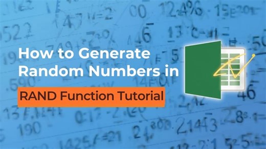 How to Generate Random Numbers in Excel | RAND Function Tutorial | Michelle Kaye