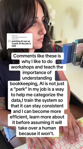 Replying to @user7086663285635 lm understanding bookkeeping and accounting is key to grow in the career. AI is a tool for efficiency not replacement. #bookkeeping #bookkeepingtips #careeradvice #coursecareers #WorkFromHome