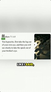 The 'Speck and Log' Lesson: Why Jesus Warned Against Judging Others and How to Stop Being a Hypocrite | Tree of Life Church | Facebook