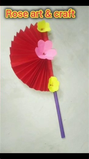Diy hand fan making 🪭 | how to make fan #artandcraft#diy#craft#artwork