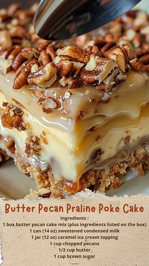 364K views · 635 reactions | Butter Pecan Praline Poke Cake recipe  #butterpecan #ButterPecanCake #butterpecancookies #butterpecanicecream #ButterPecanPoundCake #pecan #pecanpie #pecancake #pecanlove #pecanlovers #praline #pokecake #pokecakes #PokeCakePerfection | Cakecrafted Recipes | Facebook