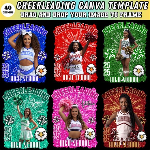 Cheerleading Canva Editable Template, Sports Photography Templates,40 Senior Sports Design,cheer & Dance Banner,senior Night Banners Digital - Etsy