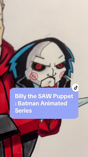 Drawing Billy, the puppet from SAW in 10 animation styles! Day 4: Batman, the animated series! #Billy #BillyThePuppet #Saw #SawX #Batman #BatmanTheAnimatedSeries #BatmanTAS #Scarface, #Horror #H#HorrorMovieH#HorrorMovies