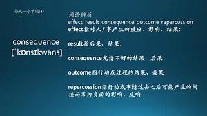 【单词140】consequence用法详解