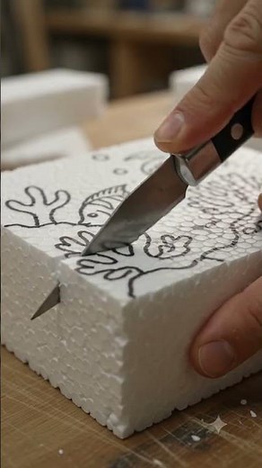 Amazing Coral Reef Sculpture | Thermocol (EPS Foam) Underwater Art Process