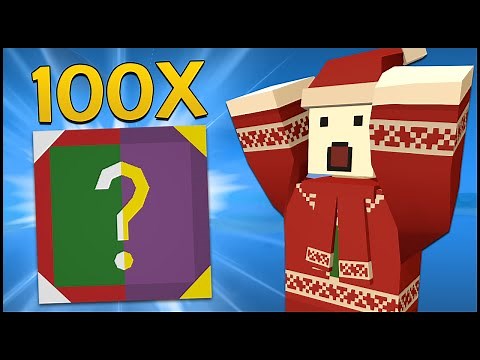 Unturned - 100 NEW CASE OPENING! (Purple Mystery Box & Festive Gift Unboxing)