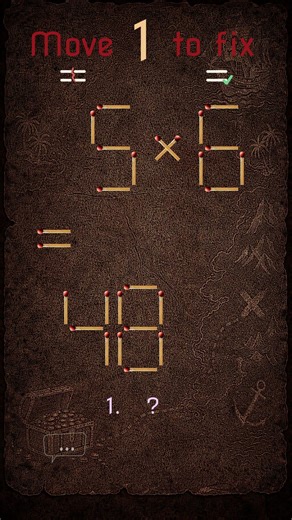 Matchstick Brain Teaser: Move One Stick to Fix #490ep18