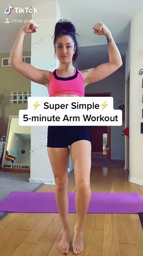 5 MIN Arm Workout for Stronger Stunts & Tumbling - No Equipment Home Workout | The Pro Cheerleader