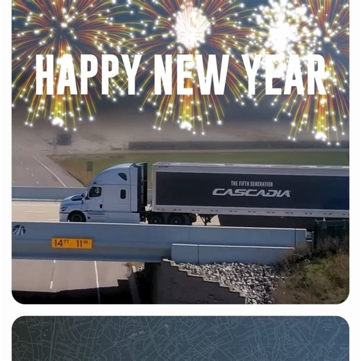 Freightliner Trucks on Instagram: "Here’s to those who keep us moving. Here’s to the year ahead and all the miles to come. Happy New Year from Freightliner!"