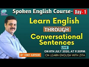 Free English Speaking Course- Day 1| Learn Spoken English Through Daily Use Sentences| Vinit Kapoor