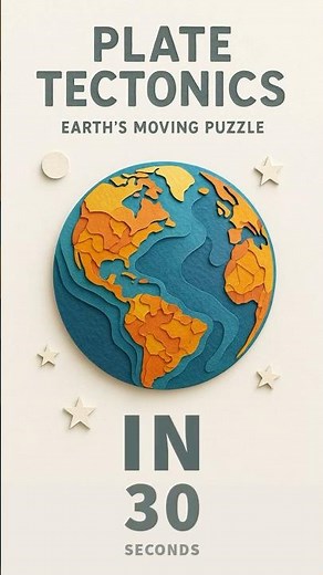 Discover Plate Tectonics: Earth’s Layers & Plate Boundaries in 30 Seconds! #geology #earthscience