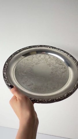 Vintage Wm Rogers Silverplate Tray Victorian Rose Serving Platter 1970 - Etsy