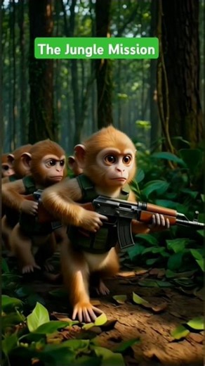 Brave Baby Monkey Army 🐒🪖 | Jungle Military Adventure Story | Animated Action
