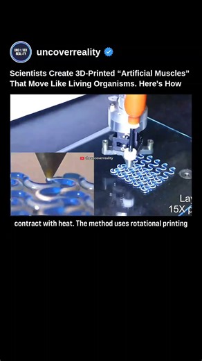 Scientists Create 3D Printed Artificial Muscles That Move Like Nature Living Organisms #tech #shorts