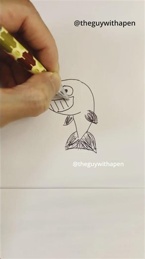 Happy Fish #cartoon #drawing #tutorial #funny #meme #art