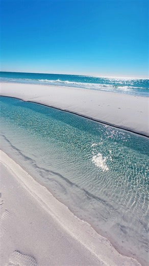 I love when tide pools form like this at the beach! #emeraldcoast | All Things Emerald Coast