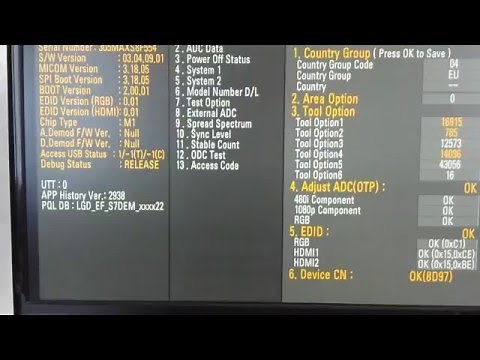 LG TV Secret Service Menu with your Smartphone