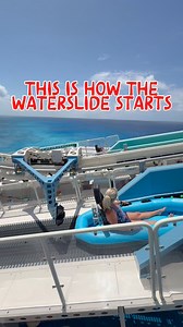 The Aqua Slidecoaster uses a magnetic arm to launch riders up the hill on the cruise ship #waterslide #cruise #cruiseship | In The Loop