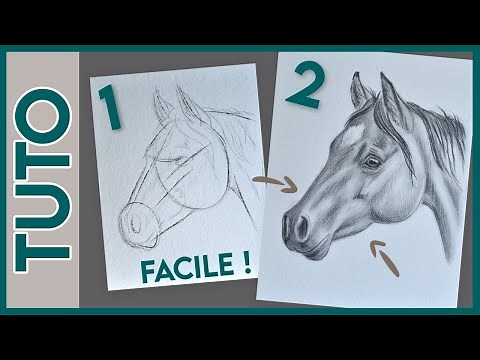 Méthode FACILE pour dessiner un CHEVAL - Close To Art