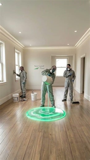 I Turned This Dirty Room Into a Glowing Energy Floor ⚡#shorts #floor #renovation #epoxy