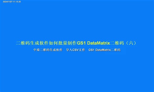 二维码生成软件如何批量制作GS1 DataMatrix二维码（六）