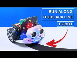 เขียนโปรแกรมควบคุมหุ่นยนต์ Cutebot micro:bit วิ่งตามเส้นอัตโนมัติ