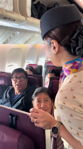 𝔸 𝕗𝕝𝕚𝕘𝕙𝕥 𝕀’𝕝𝕝 𝕣𝕖𝕞𝕖𝕞𝕓𝕖𝕣 𝕗𝕠𝕣 𝕥𝕙𝕖 𝕣𝕖𝕤𝕥 𝕠𝕗 𝕞𝕪 𝕝𝕚𝕗𝕖. ✨✈️ Today wasn’t just another flight. It was a moment of gratitude, love, and answered prayers. To surprise my parents and serve them in uniform reminded me why I do what I do. Forever thankful to God for this blessing and to my parents for everything. ‪‪❤︎‬ #cabincrew #cabincrewlife #cabincrewlifestyle #aviation #flightattendant