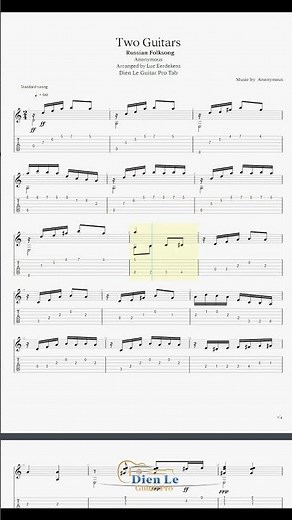 Russian Folk Song - Two Guitars - for Acoustic Guitar