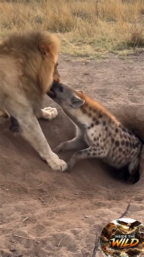 🦁 Lion vs Hyena, The Burrow Struggle for Survival, Incredible Wildlife Encounter