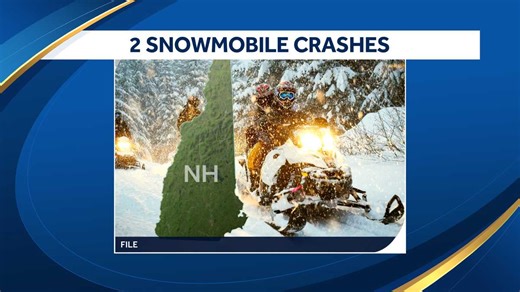 2 snowmobilers seriously injured in separate crashes in northern New Hampshire