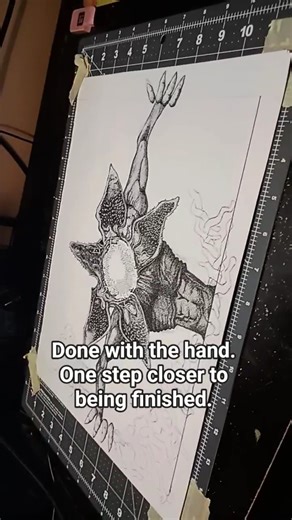 One step closer to finished. #art #strangerthings #demogorgon