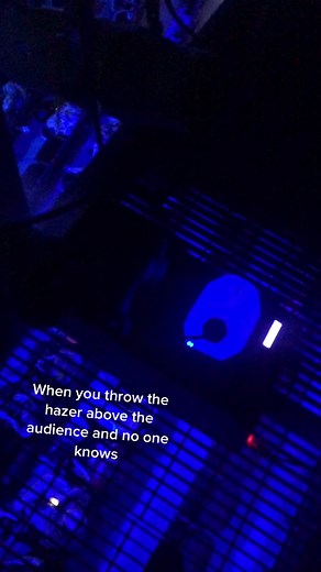 I had another one backstage running, but like the catwalk one was the main character #concertlighting #lightingdesign #stagelighting #hazer