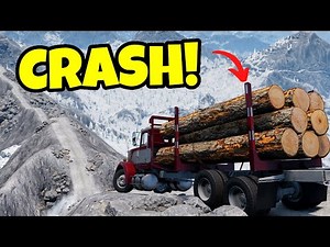 CLIFF ROADS vs Giant Falling TRUCKS! - BeamNG Mods