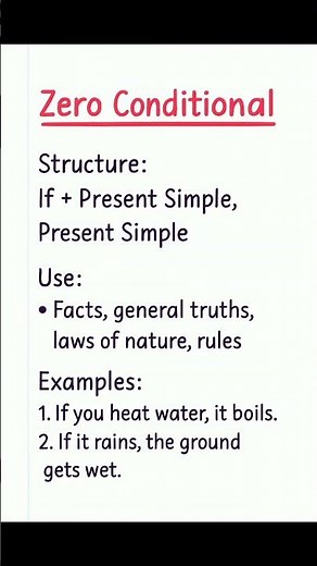 Zero Conditional in English Grammar | If Clause Type 0