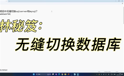 独门秘笈：EF6无缝切换数据库，大佬都不知道的绝招！