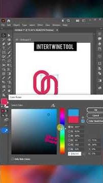 Create Stunning Intertwined Designs with the Intertwine Tool in Illustrator! ✨ #Shorts #Viral