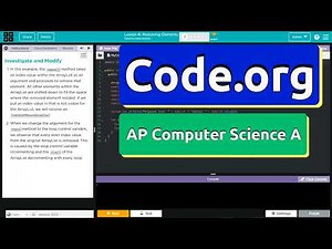 Code.org Lesson 6.1 Removing Elements | Tutorial with Answers | CSA Unit 6