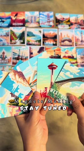 50 US states magnets. #fridgemagnets #custommagnets #printtoorder #magnets