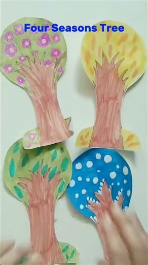 DIY Four Seasons Tree Craft | Easy Paper Craft for Kids | Seasonal Art Project