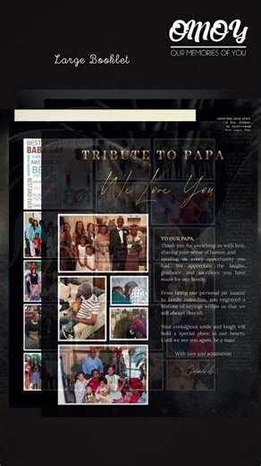 Edison Grant Sr. Funeral Program Design - Large Booklet