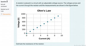 A resistor is placed in a circuit with an adjustable voltage so... | Filo